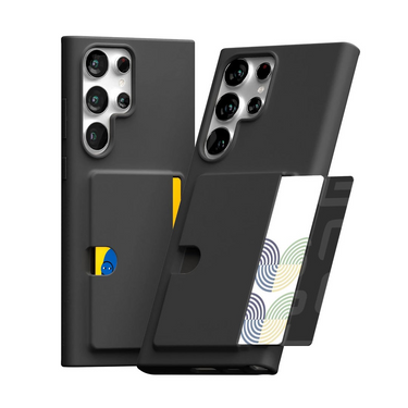 Samsung Galaxy S24 Ultra Compatible Case Cover With Rail 2 Card - Black